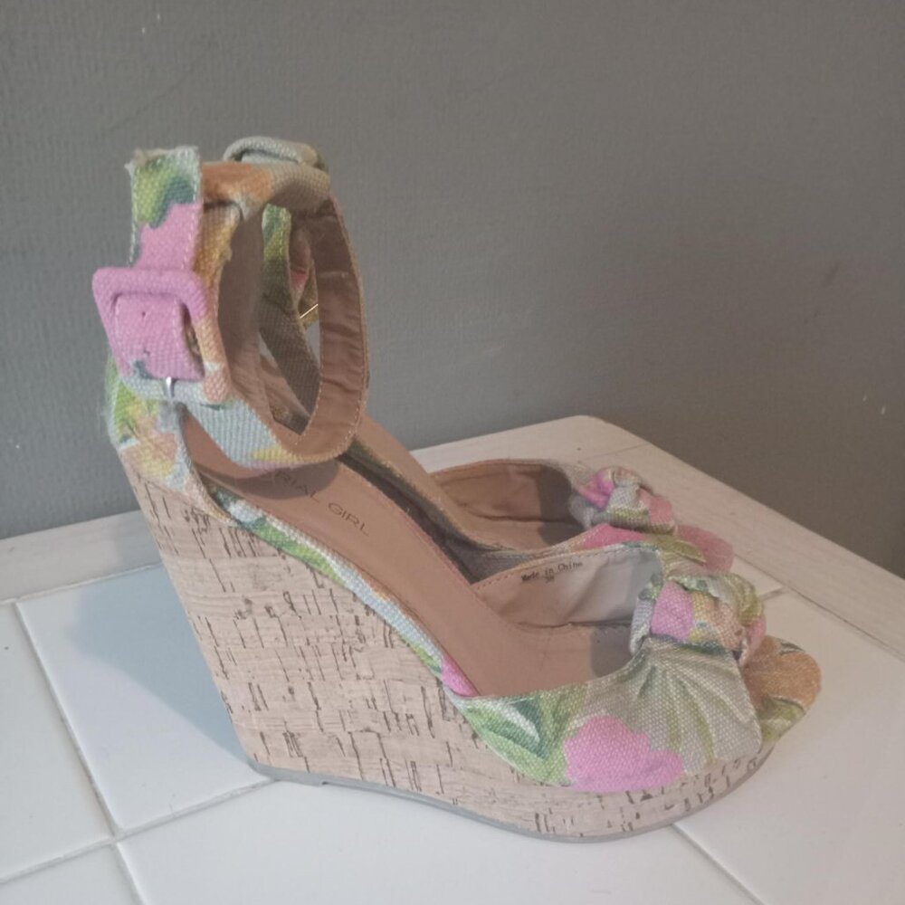 Tropical Wedge Heels